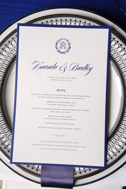 Classic blue tablescape