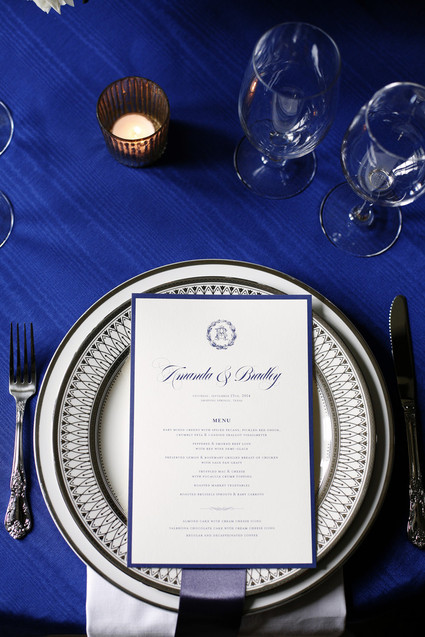 Classic blue tablescape