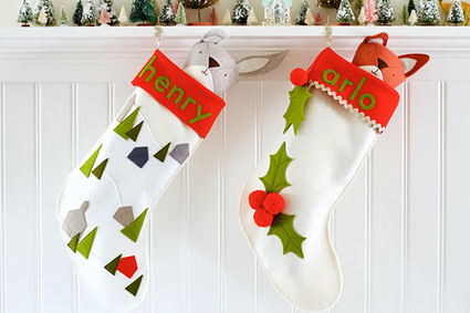 DIY felt stocking tutorial with Walnut Animal Society Inspiration