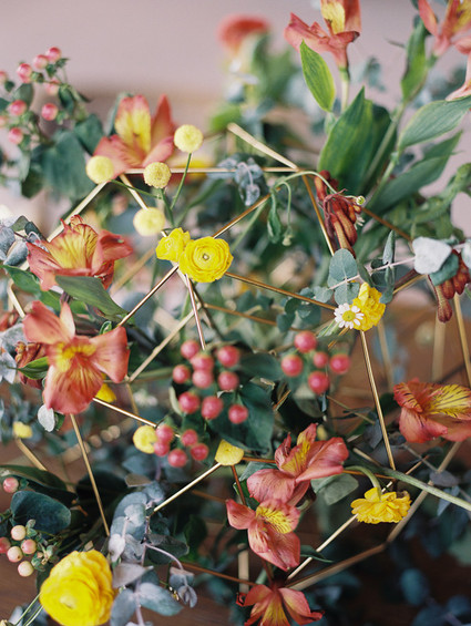 Colorful geometric wedding inspiration