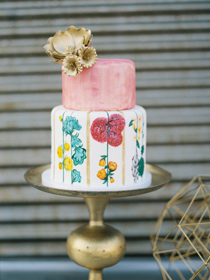 Colorful wedding cake