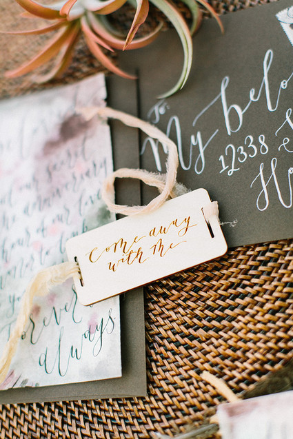 Bohemian elopement invitations