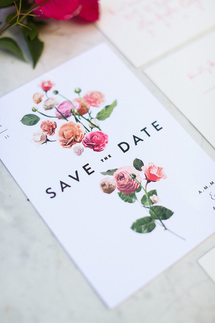 Floral wedding invite