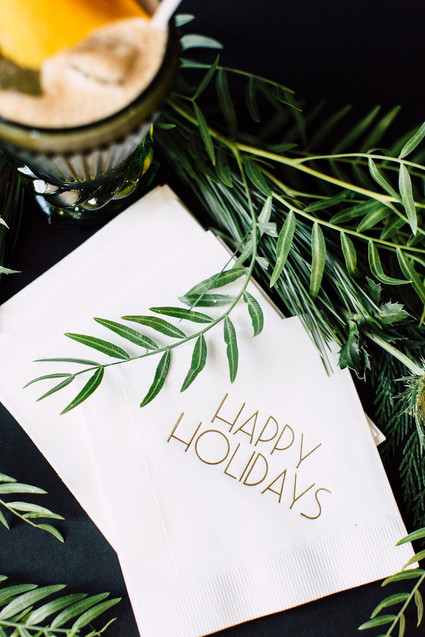 Holiday party napkins