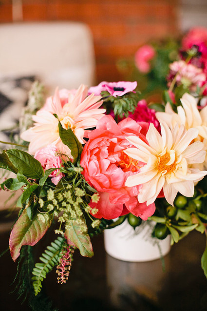 pink baby shower florals