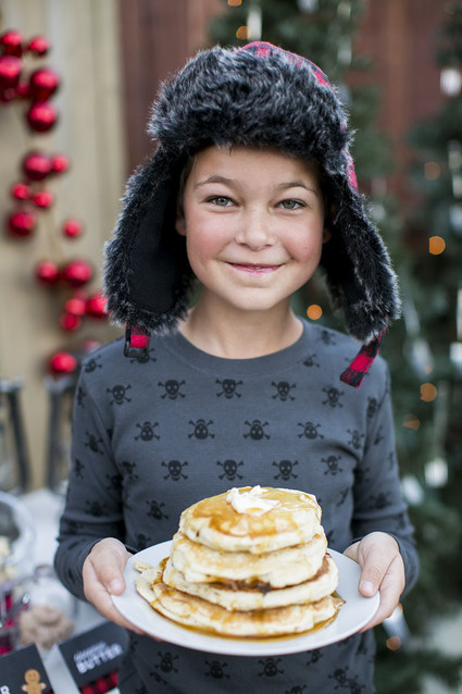 Christmas pancake dinner party for kids