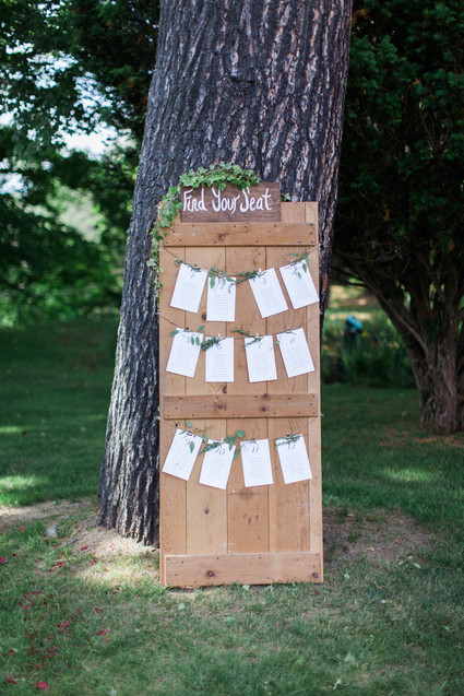 Rustic seating chart