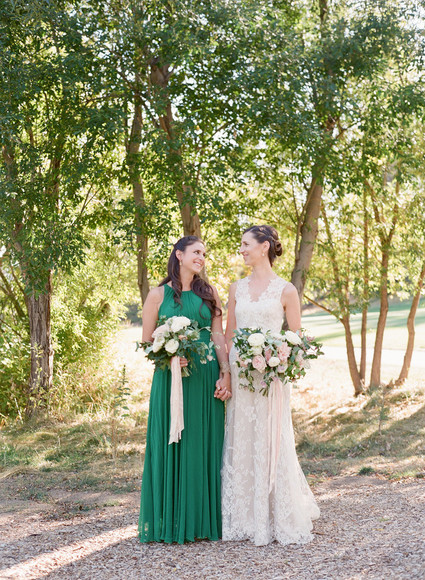 Green bridesmaid dress