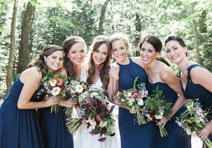 Navy bridesmaid dresses Inspiration