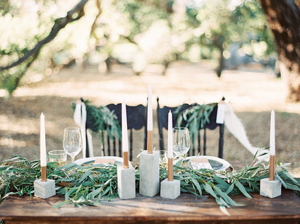 Modern cement candle sticks