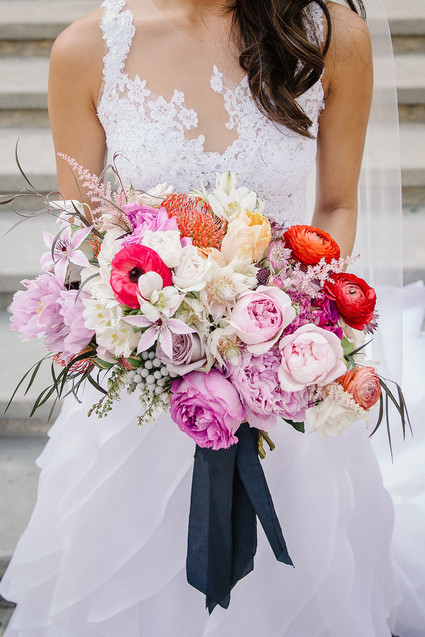 Colorful bridal bouquet