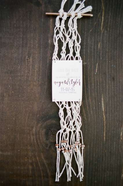 Macrame wedding details