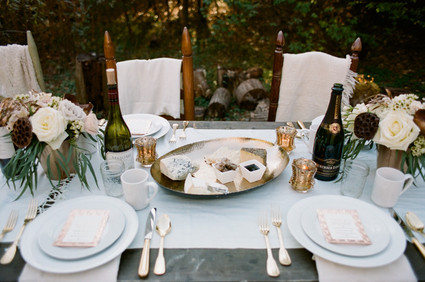 Copper and white winter wedding