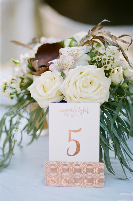 Copper table number Inspiration