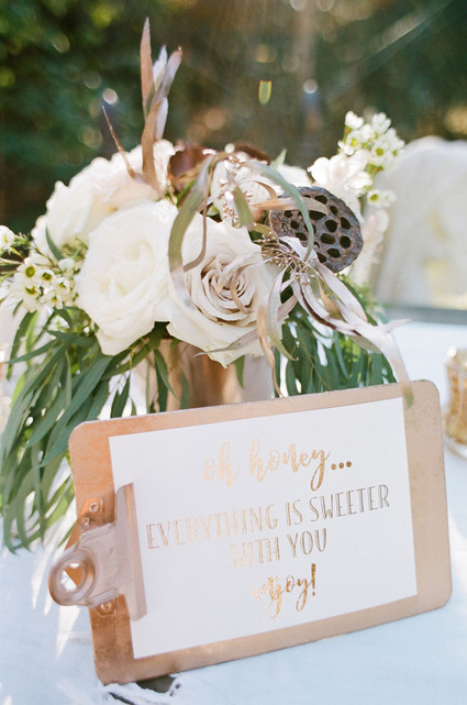 Copper and white winter wedding