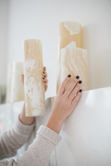 Marbled candles