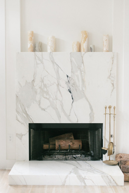 Glam holiday mantel