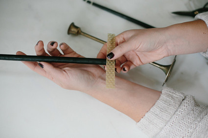 DIY Glam holiday mantel