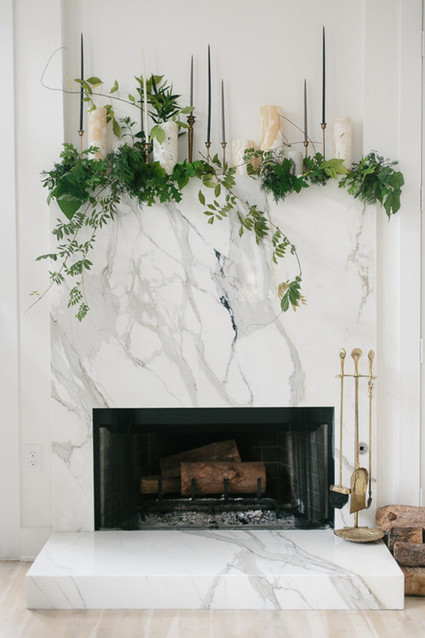 DIY Glam holiday mantel