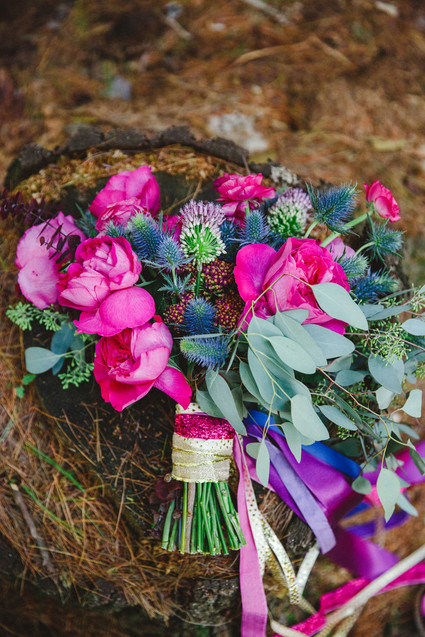 Jewel toned bridal bouquet
