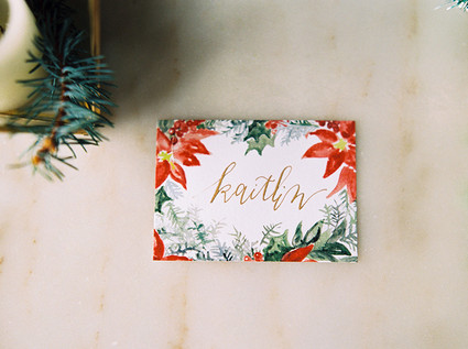 Holiday escort cards Inspiration