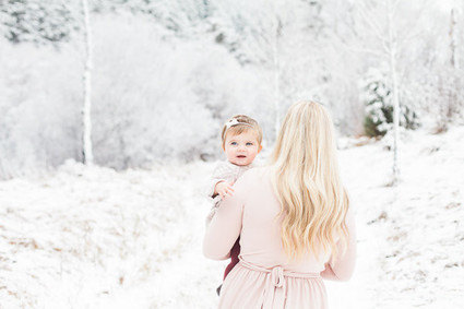Snowy Utah family photos