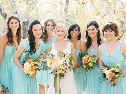 Aqua Jcrew bridesmaid dresses