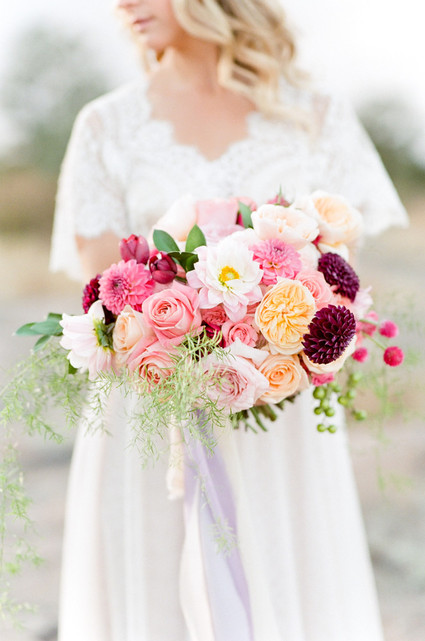 Colorful dahlia and rose bouquet Inspiration