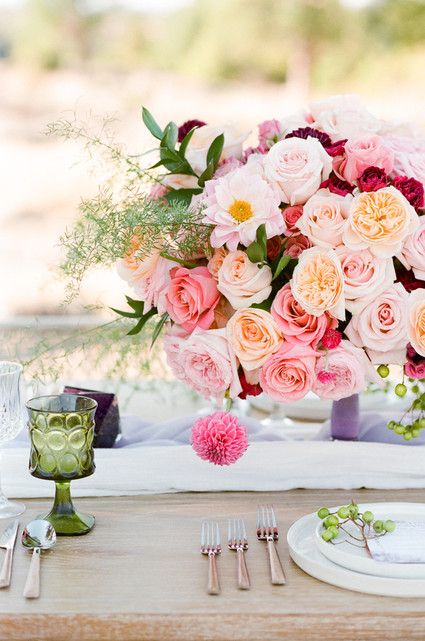 Pink floral centerpiece