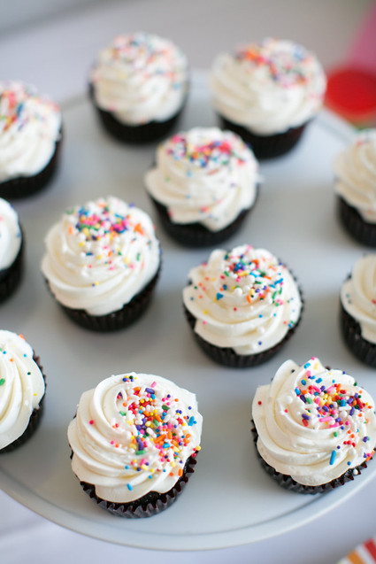 Sprinkled cupcakes