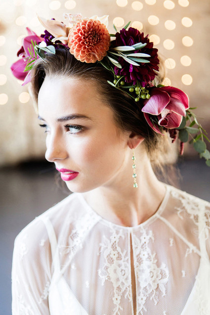 Modern floral crown