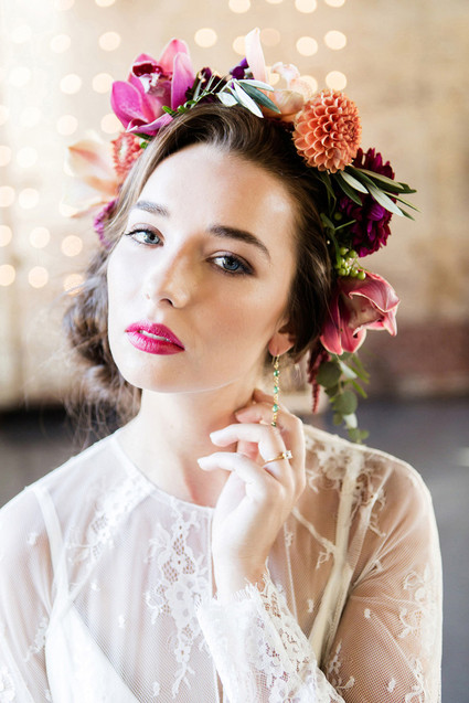 Modern floral crown