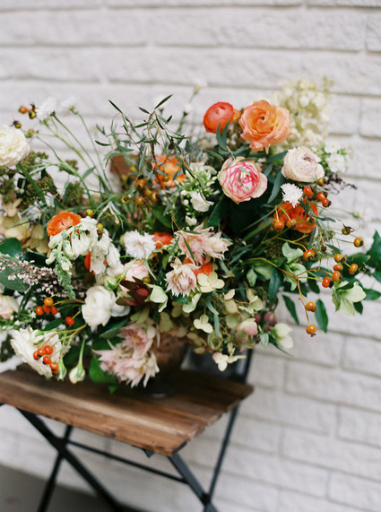 wild orange floral arrangement Inspiration