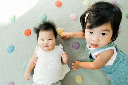 baby photos with polka dots