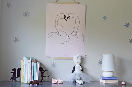 pink and grey girls room Inspiration