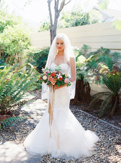Strapless mermaid wedding dress