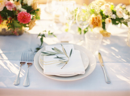 Summer wedding tablescape