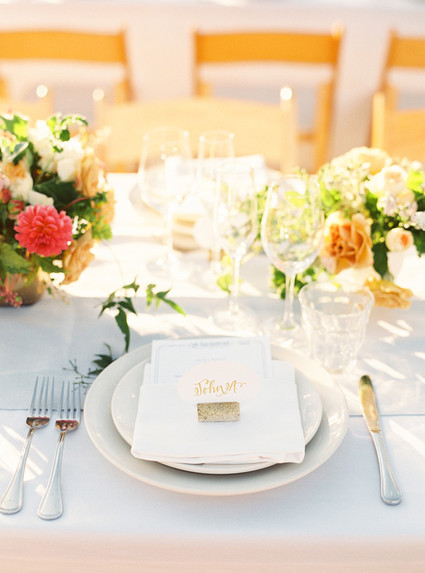Summer wedding tablescape