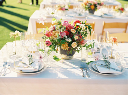 Summer wedding tablescape