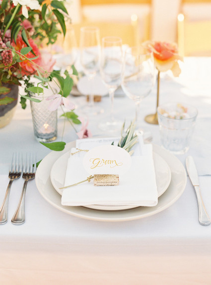 Summer wedding tablescape
