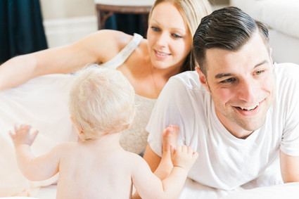 Lifestyle family photos at home