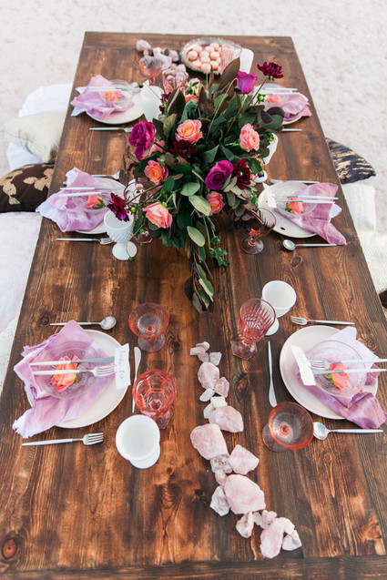 Pink bohemian wedding inspiration Inspiration