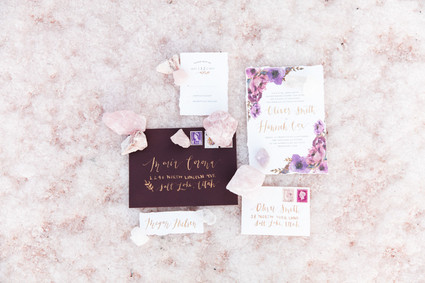 Floral wedding invitation