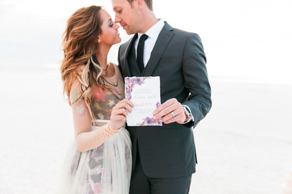 Floral wedding invitation