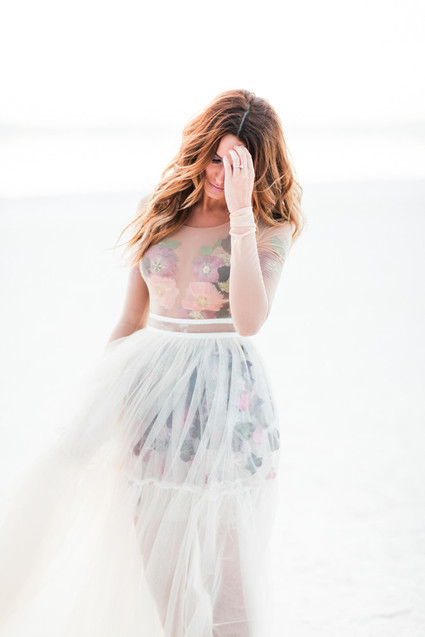 Floral wedding dress