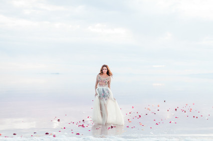 Floral wedding dress