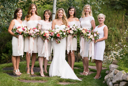 White bridesmaids