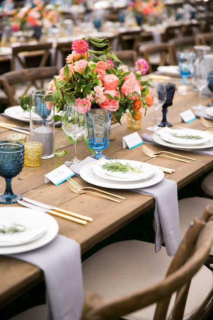 Rustic vintage wedding tablescape