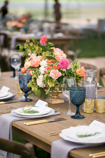 Rustic vintage wedding tablescape