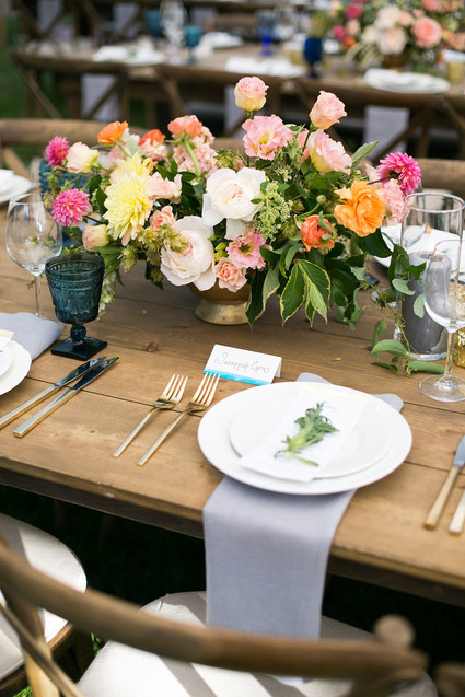 Rustic vintage wedding tablescape